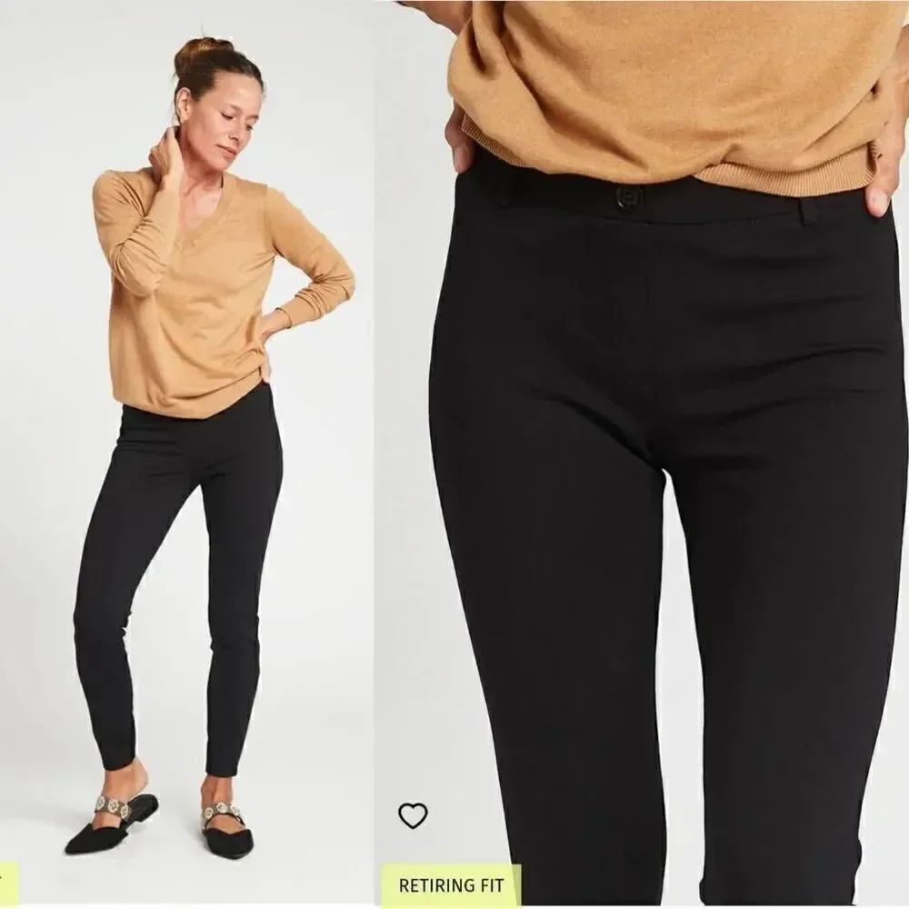 Betabrand Skinny-Leg | Classic Dress Pant Yoga Pants Black S/P